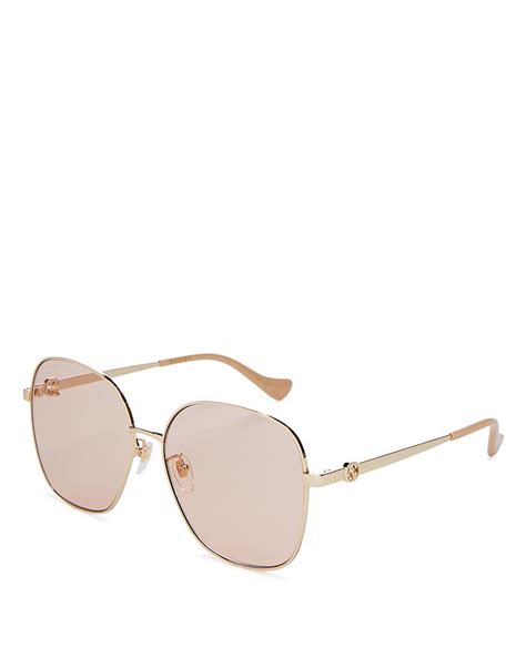 gucci 61mm square sunglasses|gucci overzi sunglasses.